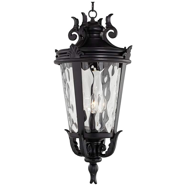 Image 5 Casa Marseille 26 1/4" High Black Traditional Outdoor Hanging Light more views