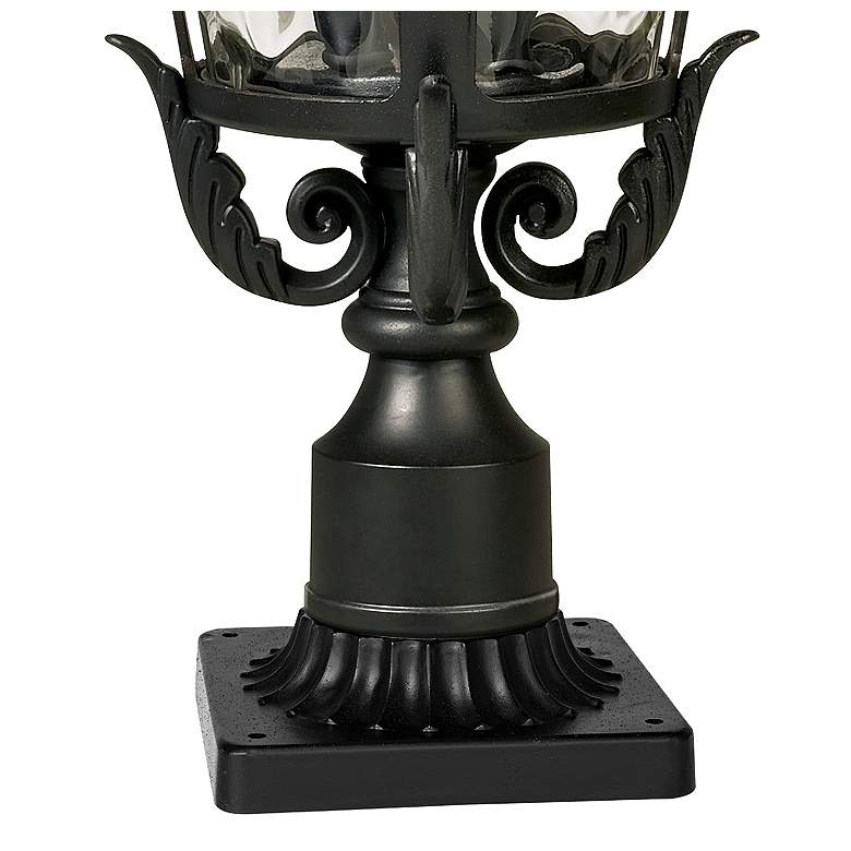 Image 4 Casa Marseille 27" High Black Post Light with Pier Mount Adapter more views