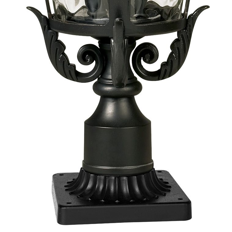 Image 7 Casa Marseille 27" High Black Post Light with Pier Mount Adapter more views