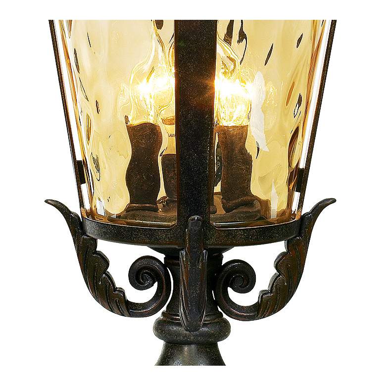 Image 3 Casa Marseille 27 inch High Bronze Post Light with Pier Mount Adapter more views