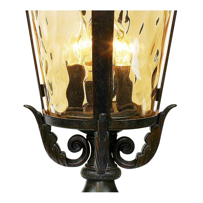 Image 3 Casa Marseille 27" High Bronze Post Light with Pier Mount Adapter more views