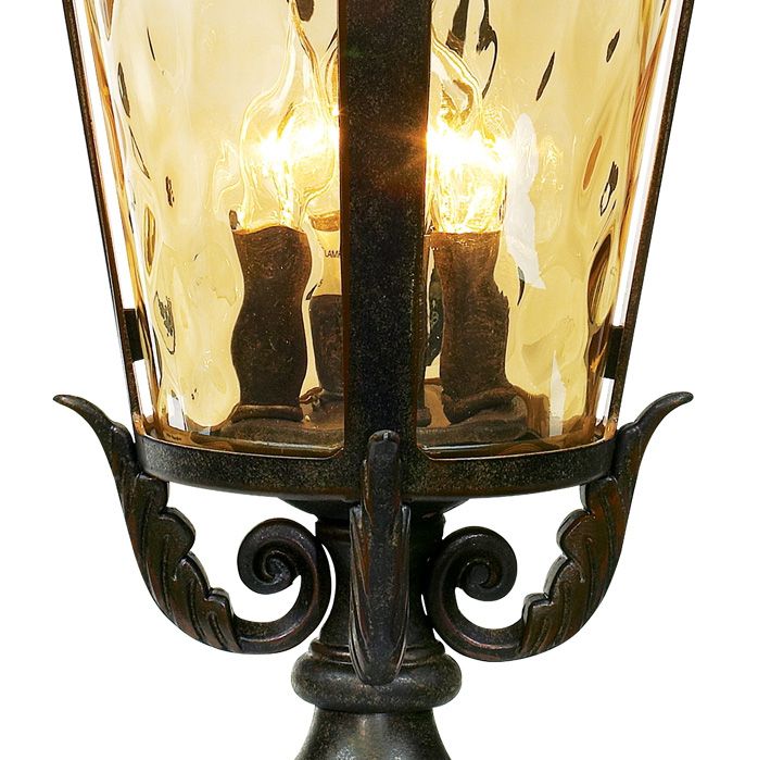 Image 7 Casa Marseille 27" High Bronze Post Light with Pier Mount Adapter more views
