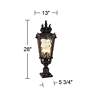 6_Casa Marseille 29 3/4" Bronze Outdoor Post Light with Pier Mount more views