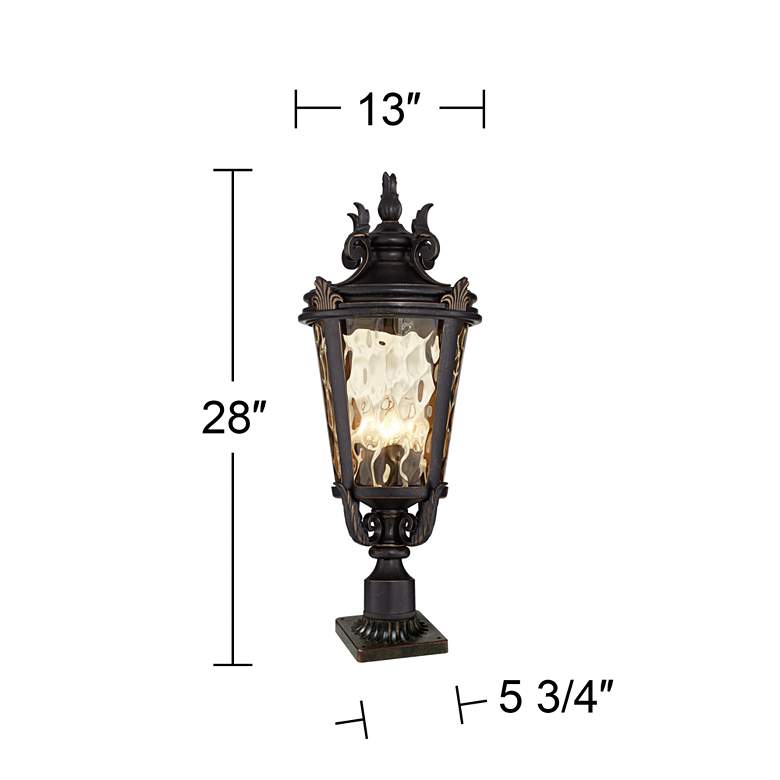 Image 6 Casa Marseille&#8482; 29 3/4 inchH Bronze Outdoor Post Light with Pier Ada more views