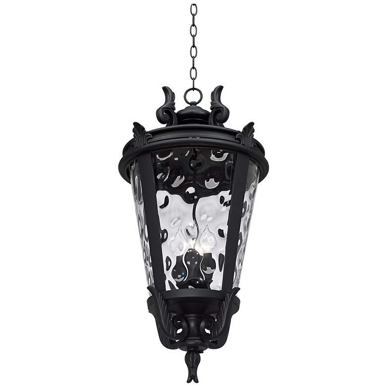 Image 3 Casa Marseille™ 30" High Black Outdoor Hanging Light more views