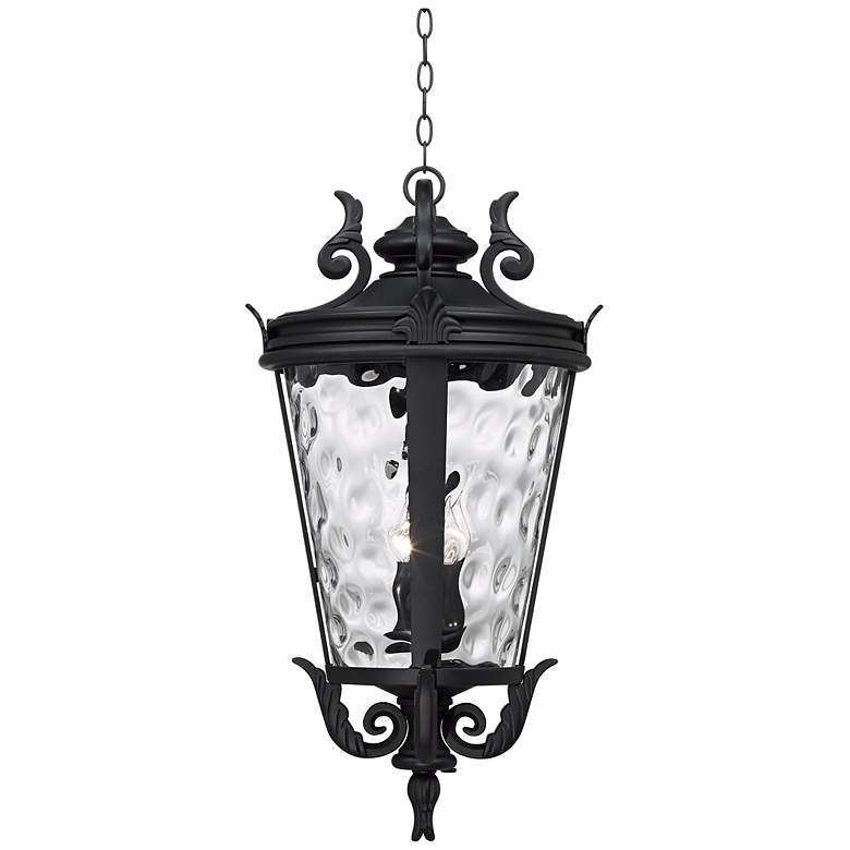 Image 4 Casa Marseille&#8482; 30 inch High Black Outdoor Hanging Light more views
