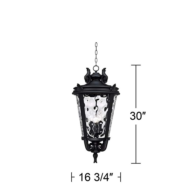Image 5 Casa Marseille&#8482; 30 inch High Black Outdoor Hanging Light more views