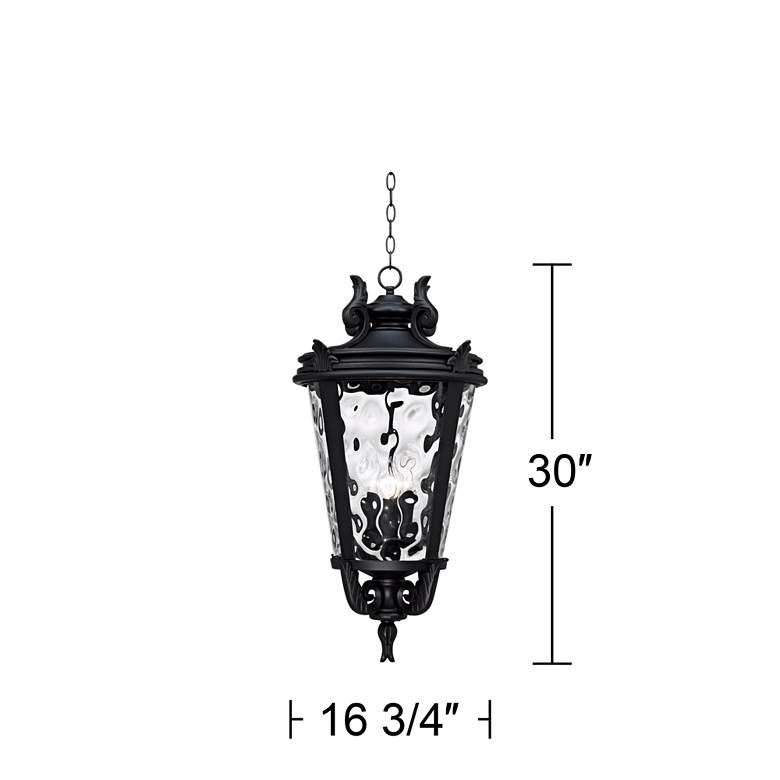 Image 5 Casa Marseille™ 30" High Black Outdoor Hanging Light more views