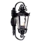Casa Marseille 31&quot; High Black Traditional Large Outdoor Wall Light