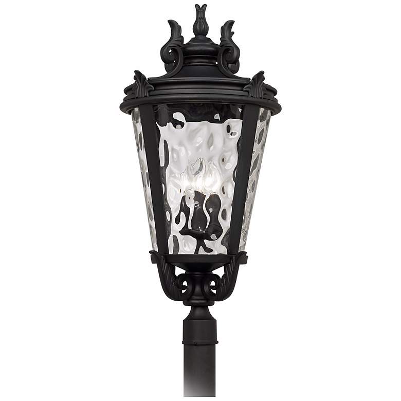 Image 2 Casa Marseille&#8482; 33 1/2 inch High Black Outdoor Post Light