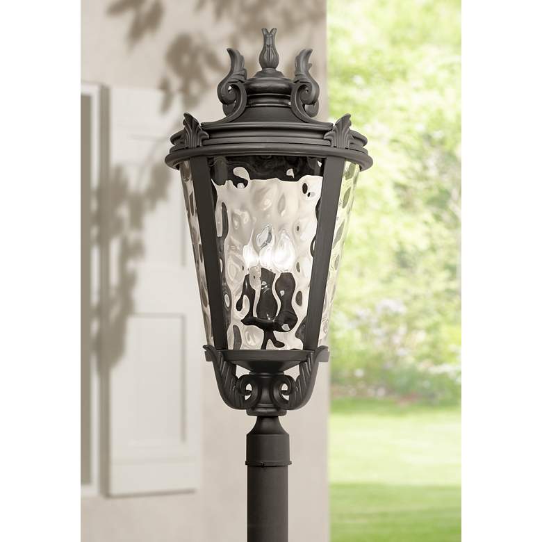 Image 1 Casa Marseille&#8482; 33 1/2 inch High Black Outdoor Post Light