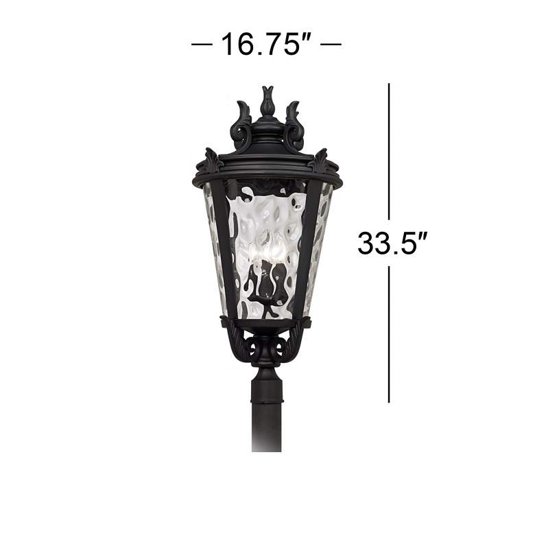 Image 4 Casa Marseille™ 33 1/2" High Black Outdoor Post Light more views