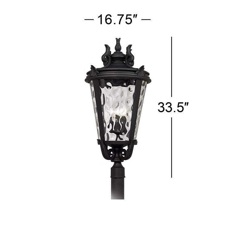 Image 4 Casa Marseille&#8482; 33 1/2 inch High Black Outdoor Post Light more views