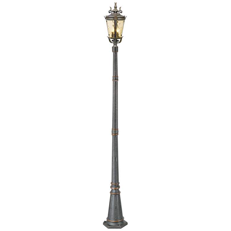 Image 1 Casa Marseille 99 3/4 inch High Bronze Traditional Outdoor Post Light