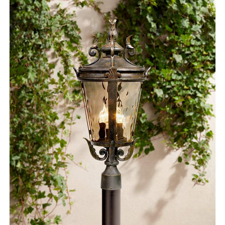 Image 4 Casa Marseille 99 3/4" High Bronze Traditional Outdoor Post Light more views