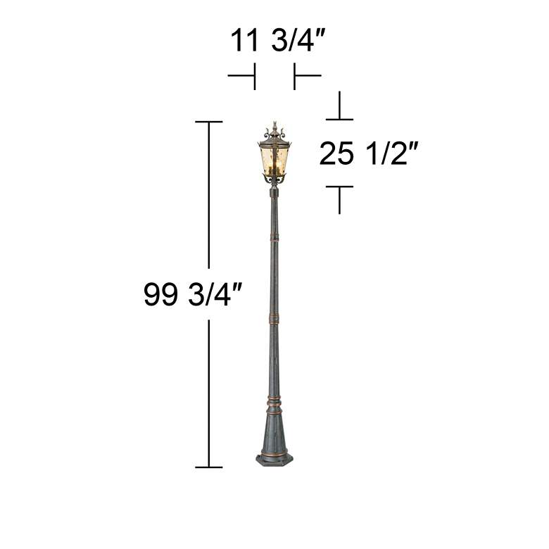 Image 5 Casa Marseille 99 3/4" High Bronze Traditional Outdoor Post Light more views