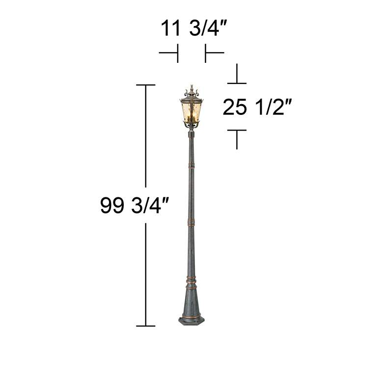 Image 5 Casa Marseille 99 3/4 inch High Bronze Traditional Outdoor Post Light more views