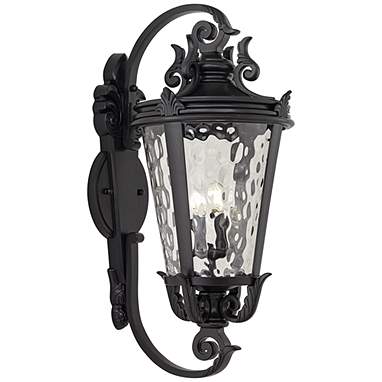Casa Marseille Black 36" High Large Outdoor Wall Light