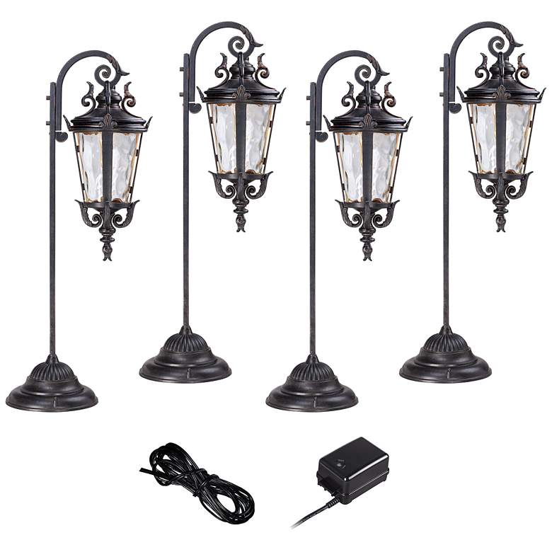 Image 1 Casa Marseille Bronze 6-Piece LED Landscape Light Kit