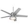 Casa Optima™ Brushed Steel Ceiling Fan with Light Kit