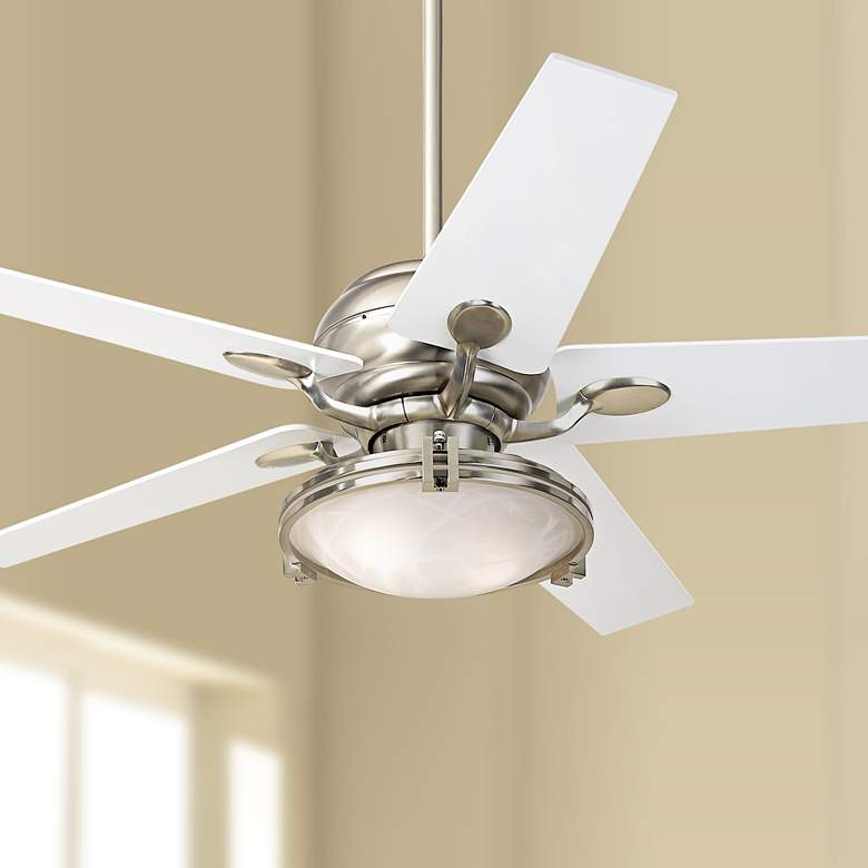 Image 1 Casa Optima&#8482; Tapered White Blade Ceiling Fan With Remote