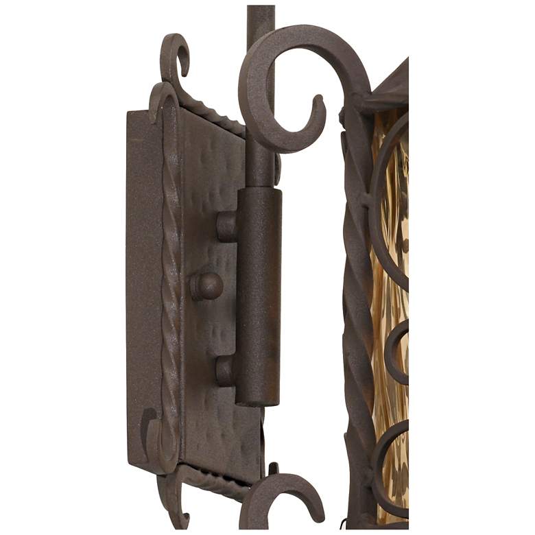 Image 4 Casa Seville 13 1/4 inch High Iron Scroll Traditional Outdoor Wall Light more views