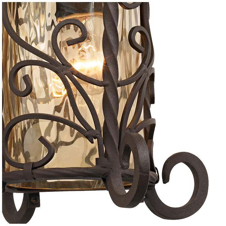 Image 5 Casa Seville 13 1/4 inch High Iron Scroll Traditional Outdoor Wall Light more views