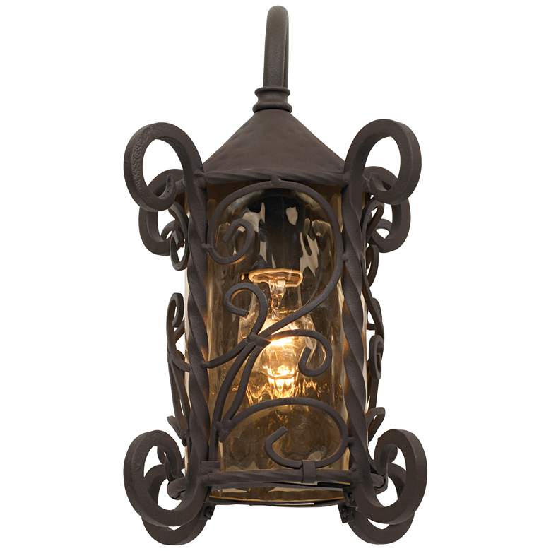 Image 7 Casa Seville 13 1/4 inch High Iron Scroll Traditional Outdoor Wall Light more views
