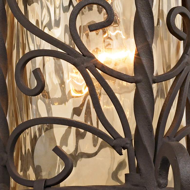 Image 2 Casa Seville 13 1/4" High Iron Scroll Traditional Wall Sconce more views