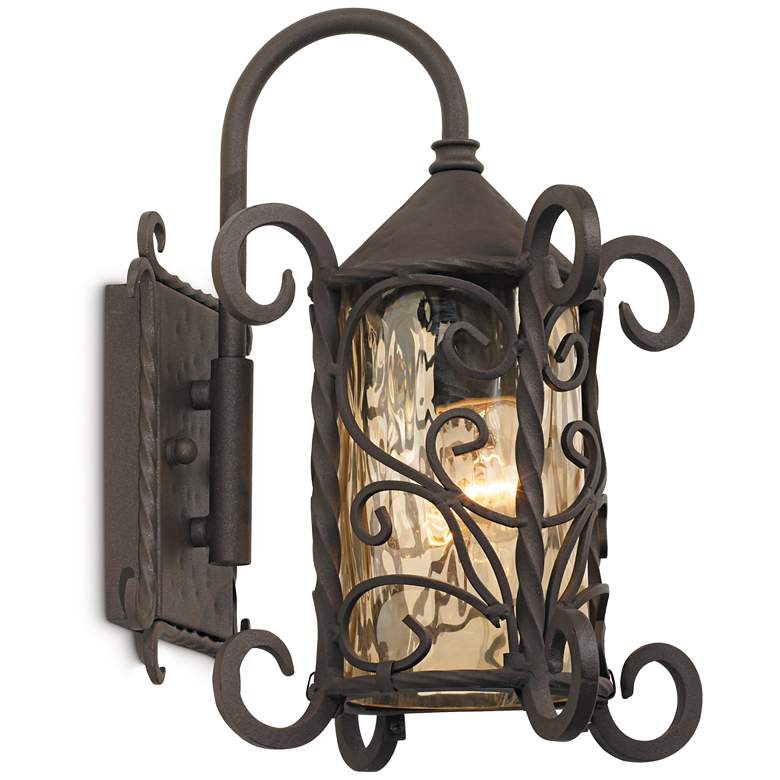Image 4 Casa Seville 13 1/4" High Iron Scroll Traditional Wall Sconce more views