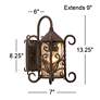Casa Seville 13 1/4" High Iron Scroll Traditional Wall Sconce