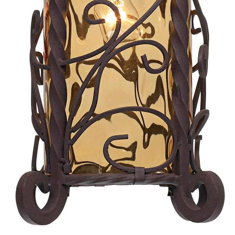 Image 5 Casa Seville 15" High Walnut Scroll Outdoor Hanging Light more views