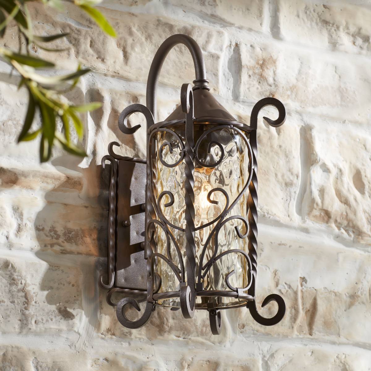 Forged Iron Scroll Lighting Wrought Iron Outdoor Lighting | Hand
