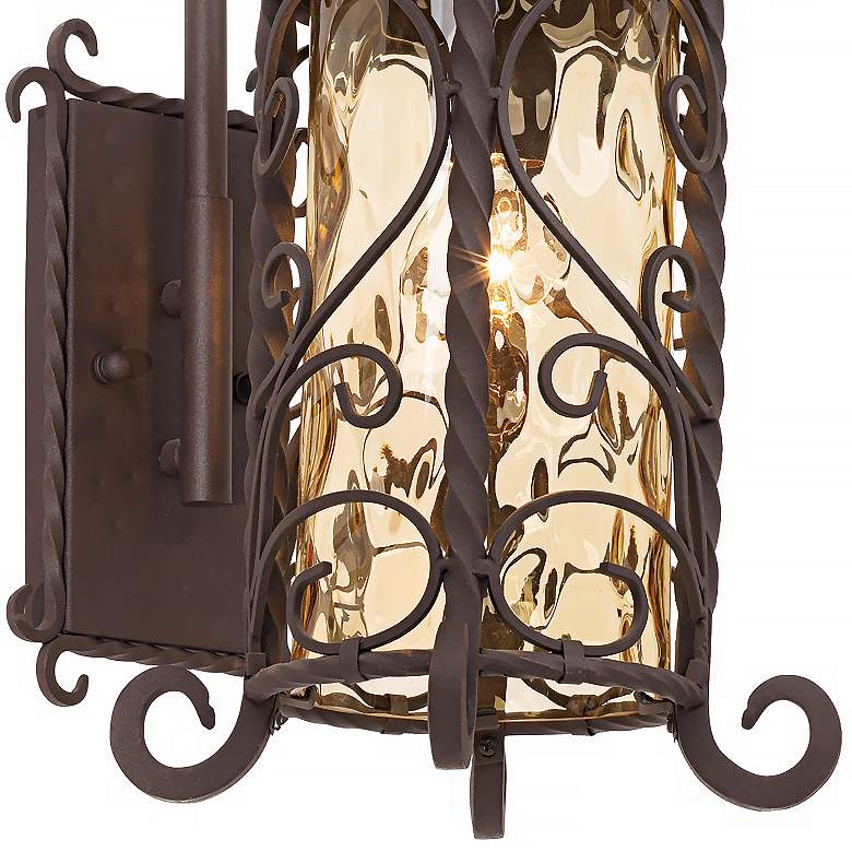 Image 3 Casa Seville 18 1/2" High Iron Scroll Outdoor Wall Light more views