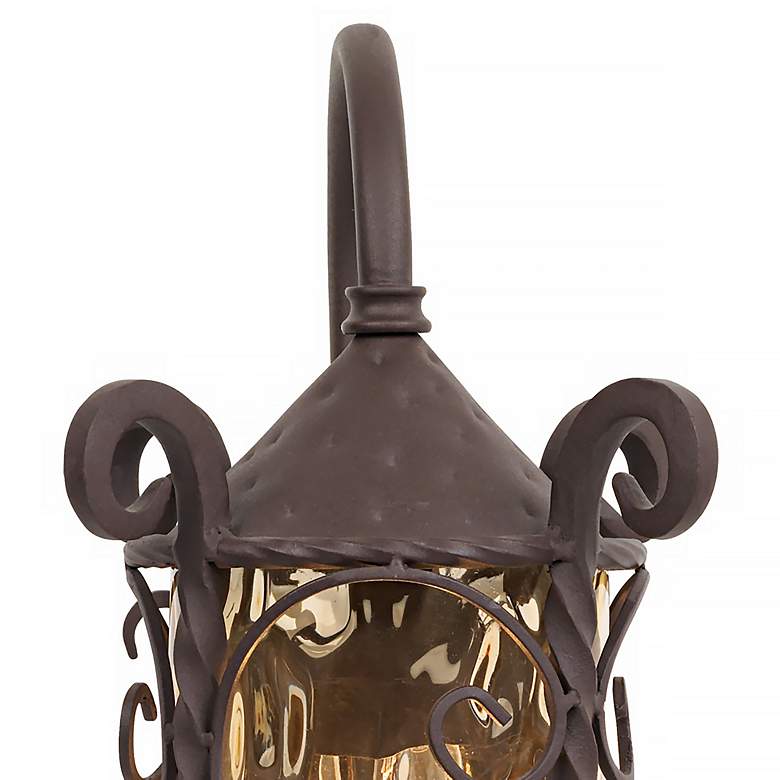 Image 4 Casa Seville 18 1/2 inch High Iron Scroll Outdoor Wall Light more views