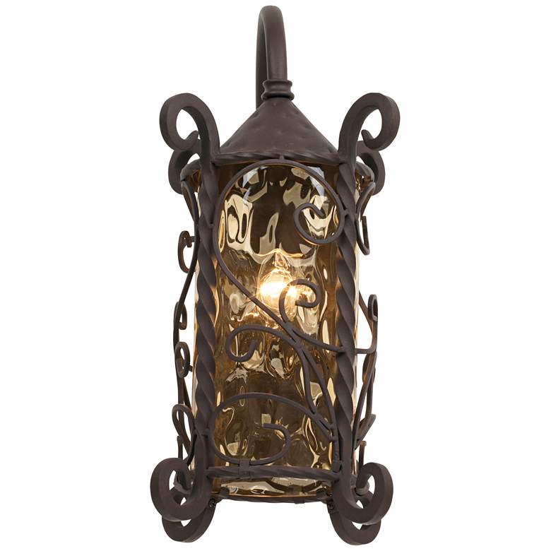 Image 5 Casa Seville 18 1/2 inch High Iron Scroll Outdoor Wall Light more views