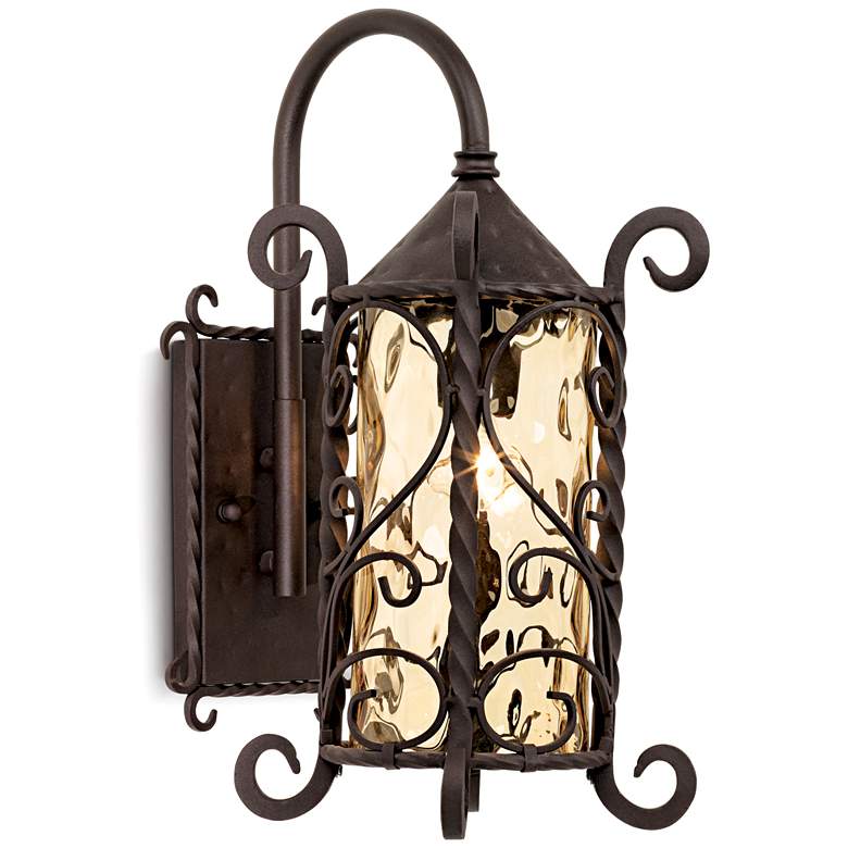 Image 6 Casa Seville 18 1/2 inch High Iron Scroll Outdoor Wall Light more views