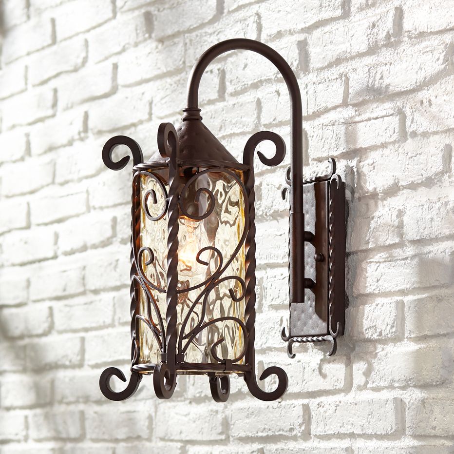 Casa Seville 18 1/2" High Iron Scroll Outdoor Wall Light