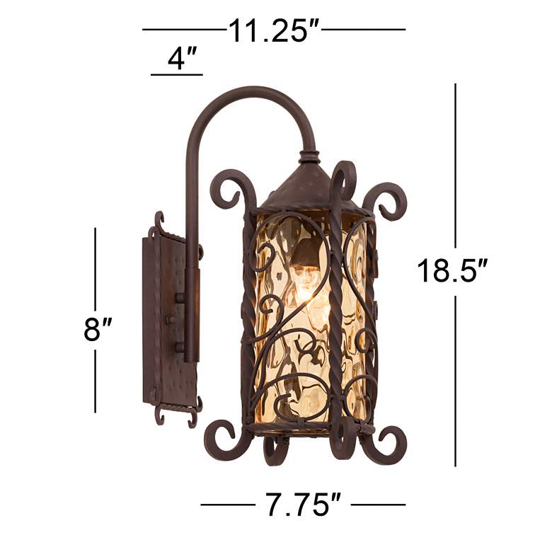 Image 6 Casa Seville 18 1/2" High Iron Scroll Traditional Wall Sconce more views