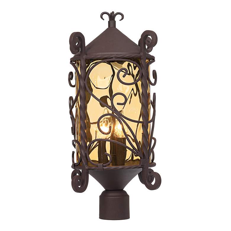 Image 3 Casa Seville 23 1/2" High Iron Scroll Outdoor Post Light