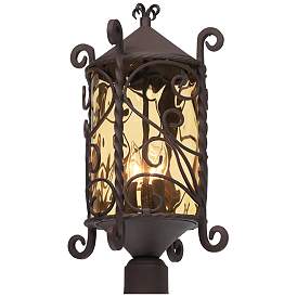 Image2 of Casa Seville 23 1/2" Traditional Iron Scroll Outdoor Pier Mount Light more views