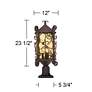 Thumbnail3 of Casa Seville 23 1/2" Traditional Iron Scroll Outdoor Pier Mount Light more views