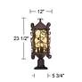 Casa Seville 23 1/2" Traditional Iron Scroll Outdoor Pier Mount Light