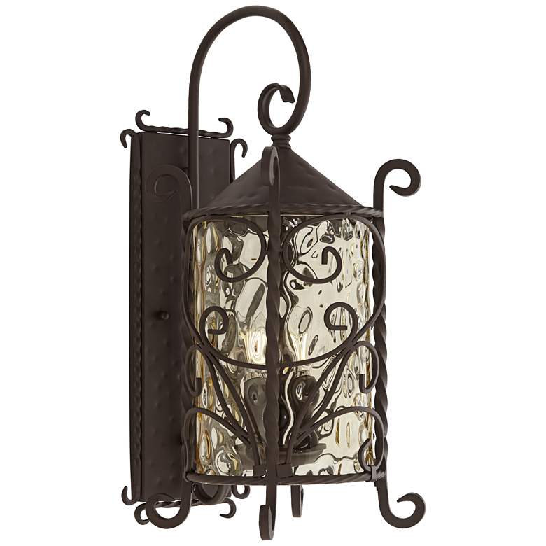 Image 3 Casa Seville 23 3/4" High Iron Scroll Traditional Outdoor Wall Light