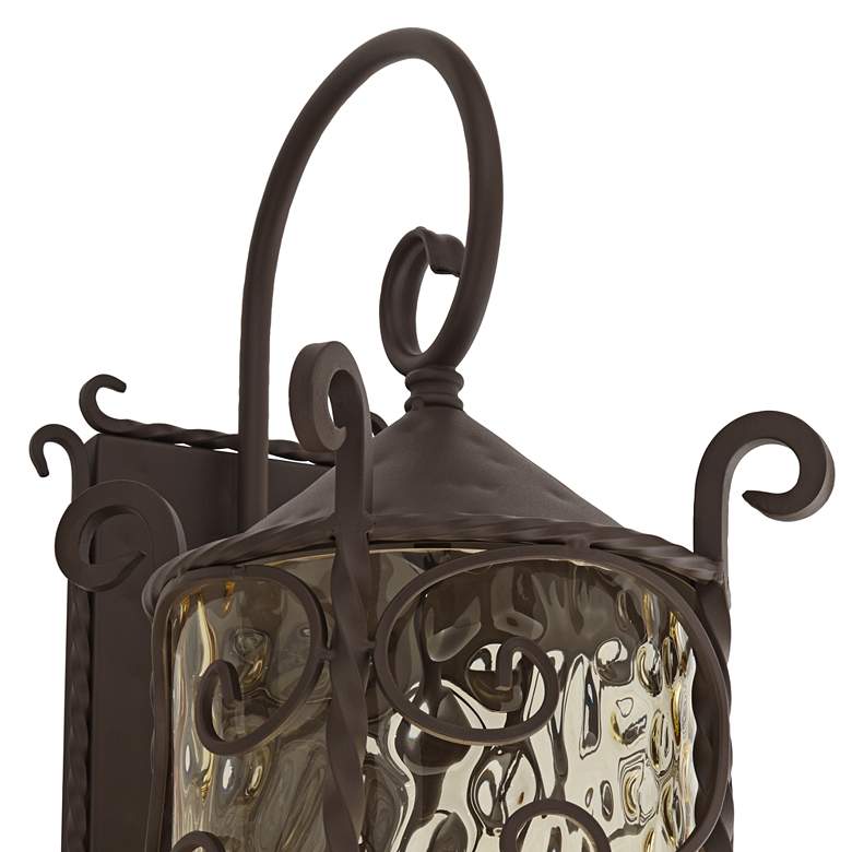 Image 2 Casa Seville 23 3/4 inch High Iron Scroll Traditional Wall Sconce more views