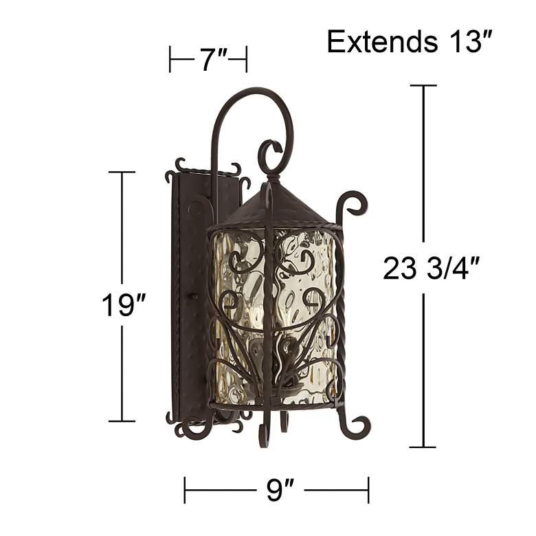 Image 6 Casa Seville 23 3/4" High Iron Scroll Traditional Wall Sconce more views