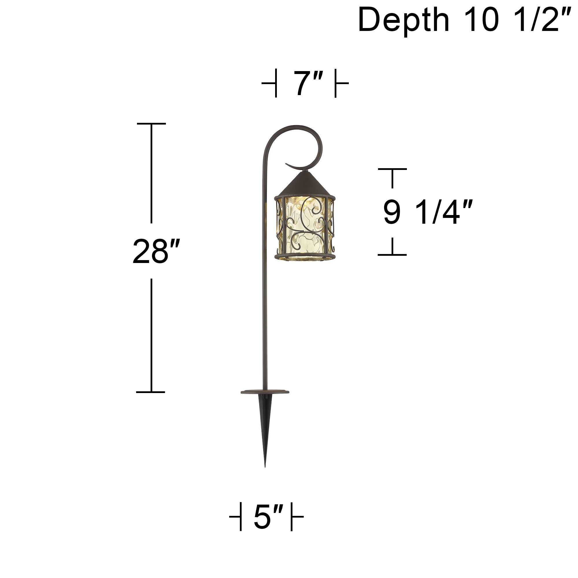 Casa Seville 28" High Dark Walnut LED Path Lights Set of 2 83D86