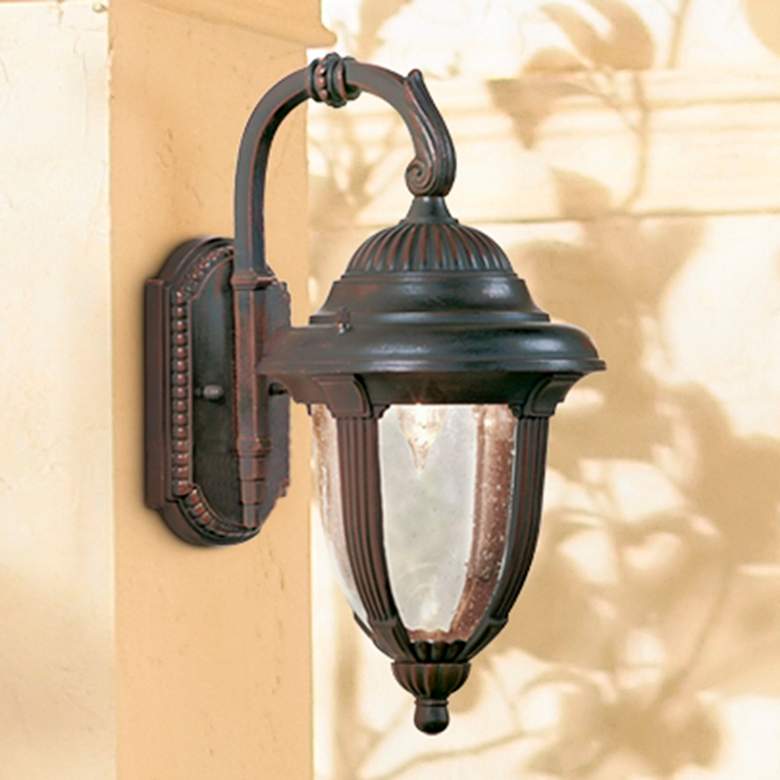 Image 1 Casa Sierra™ 14 1/2" High Bronze Traditional Outdoor Wall Light