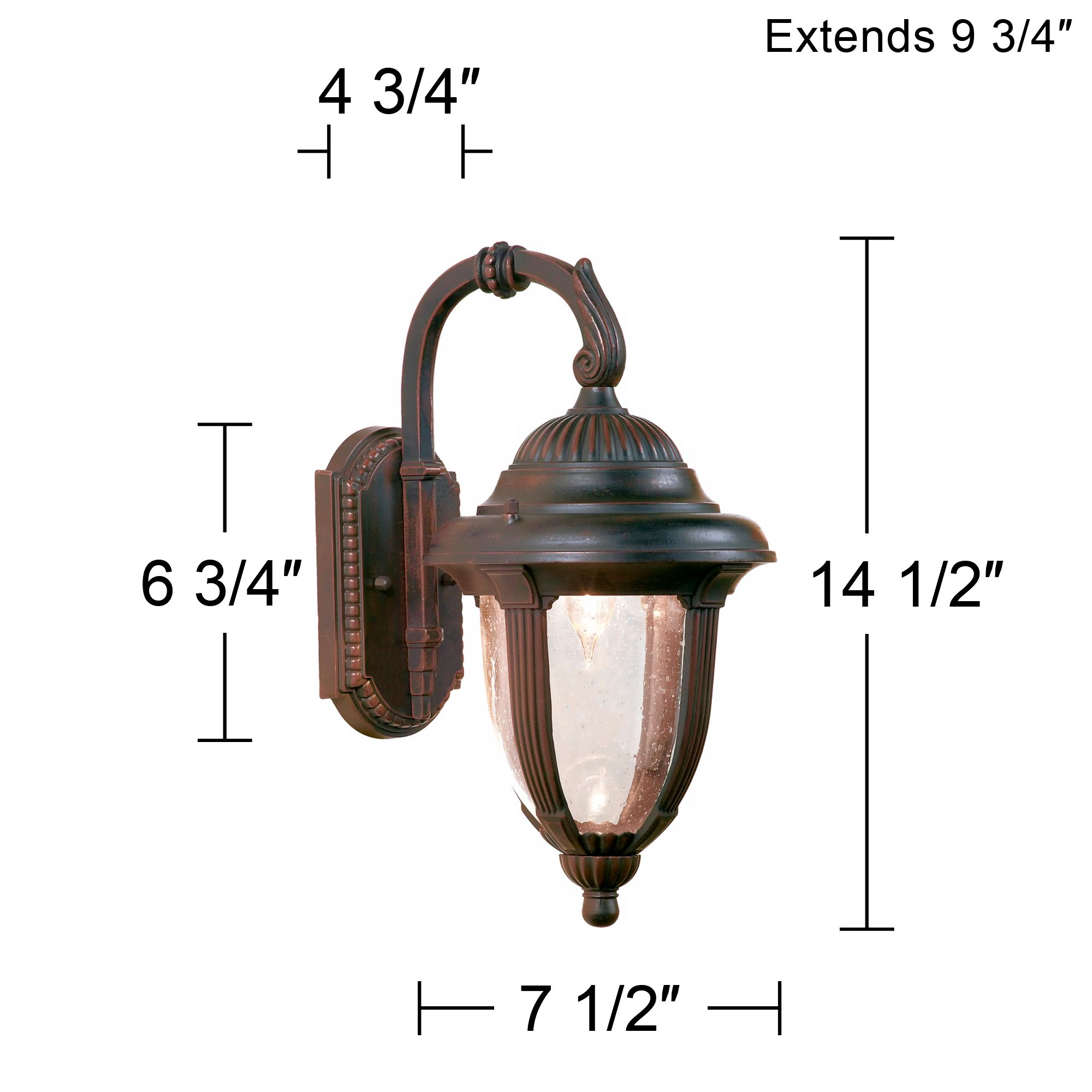 Image 4 Casa Sierra™ 14 1/2" High Bronze Traditional Outdoor Wall Light more views