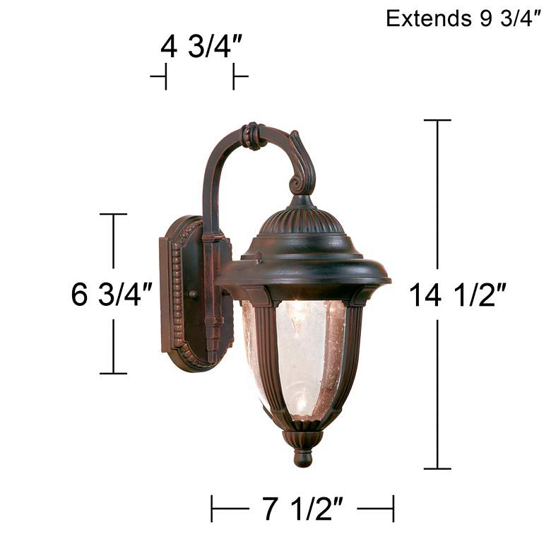 Image 4 Casa Sierra&#8482; 14 1/2 inch High Bronze Traditional Outdoor Wall Light more views